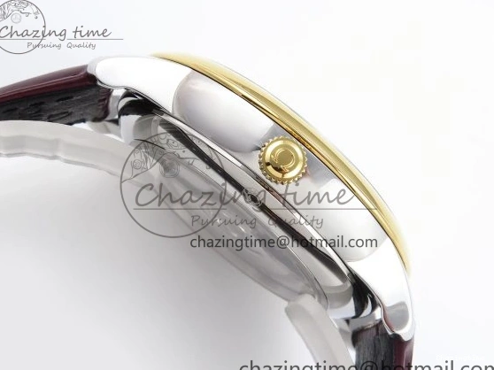 0415 De Ville Power Reserve YG MKF 1:1 Best Edition White Dial on Brown Leather Strap A WrinkleFree 7755